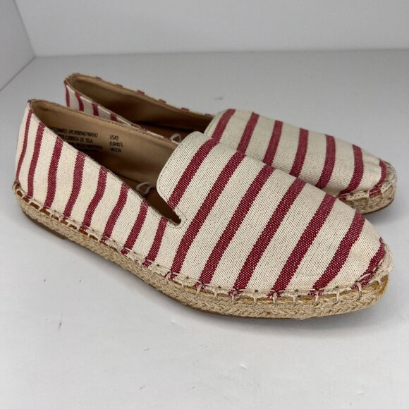 Time And Tru Womens 0889487984542 Canvas Striped Slip-On Size 9 Espadrille - Picture 2 of 10